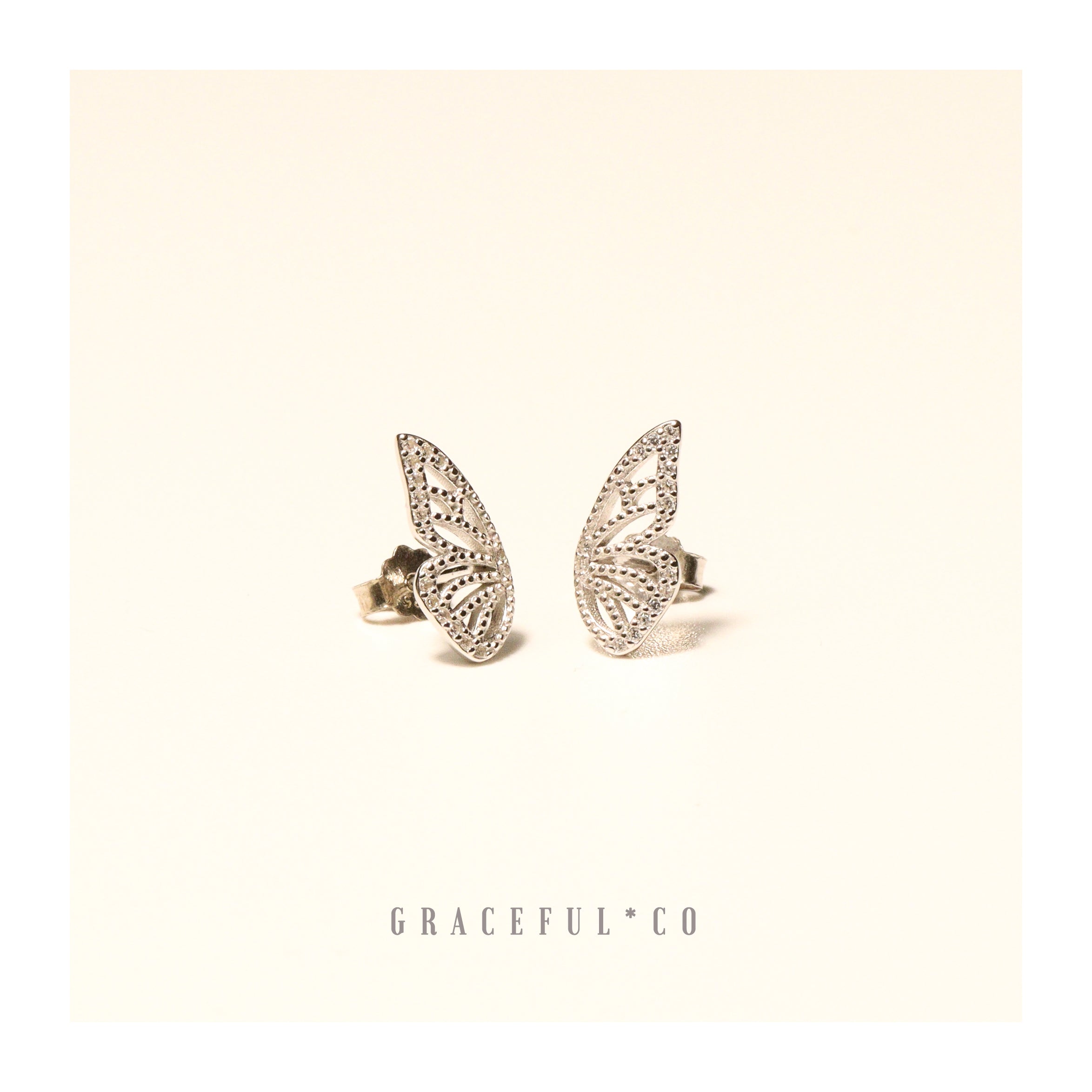 Butterfly Wings Stud Earrings - Gracefulandco