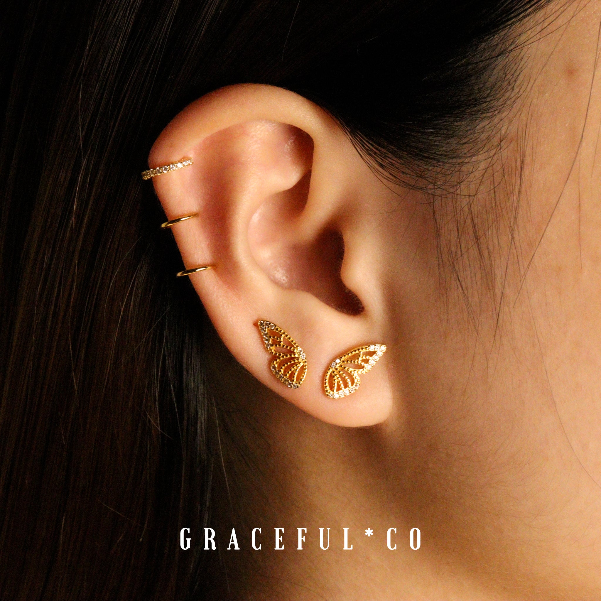 Butterfly Wings Stud Earrings - Gracefulandco