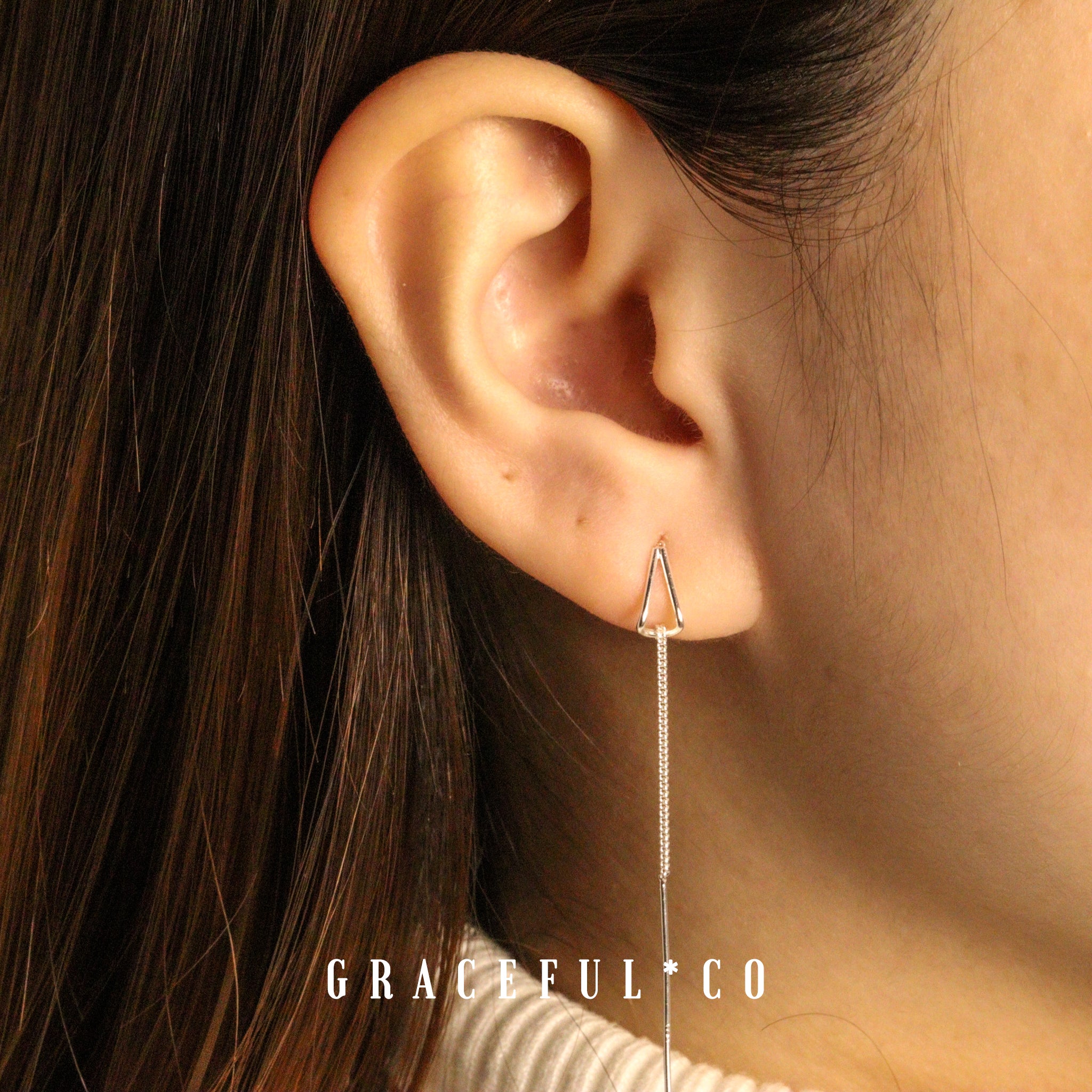 Trio Waterdrop Threader Earrings - Gracefulandco