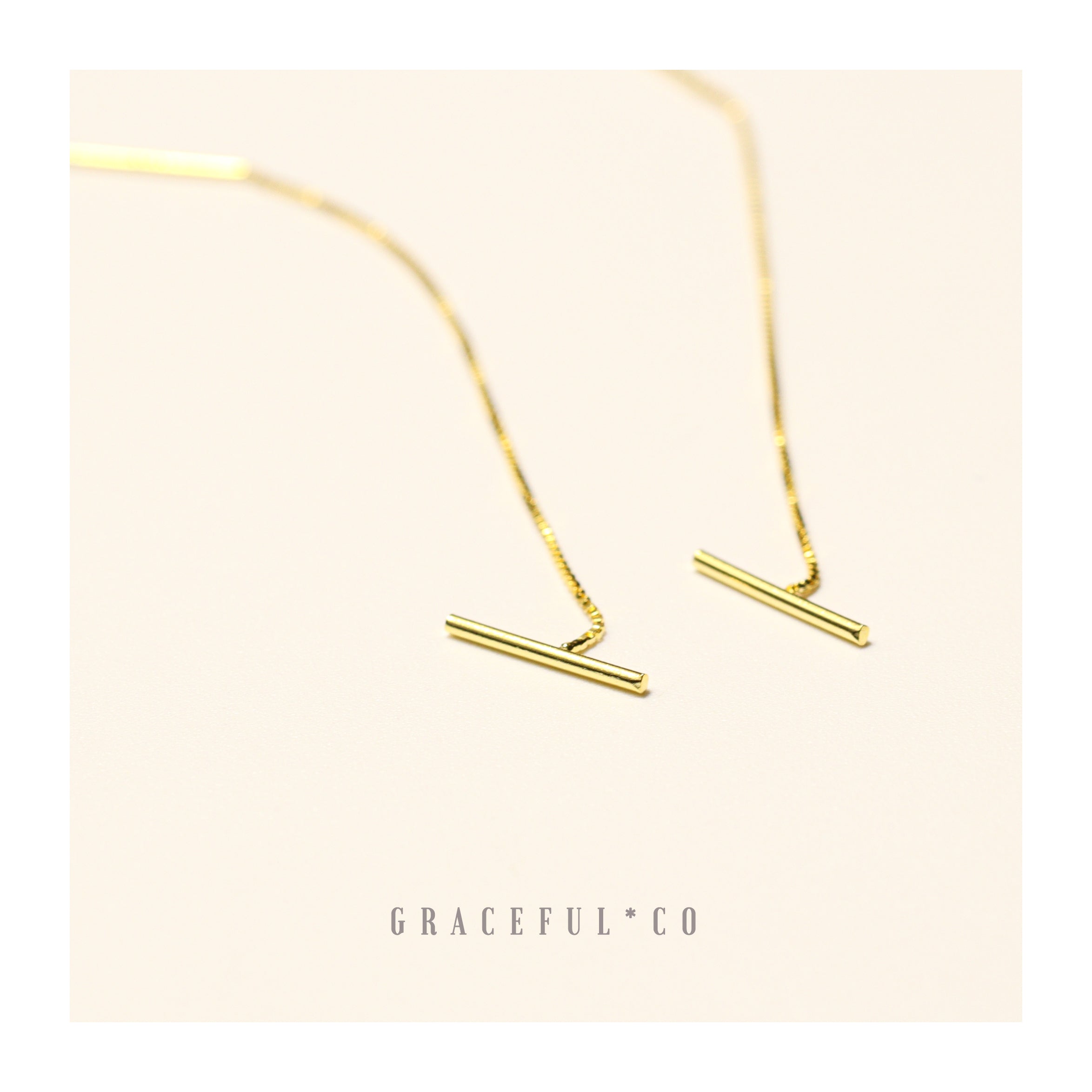 Tara Bar Threader Earrings - Gracefulandco