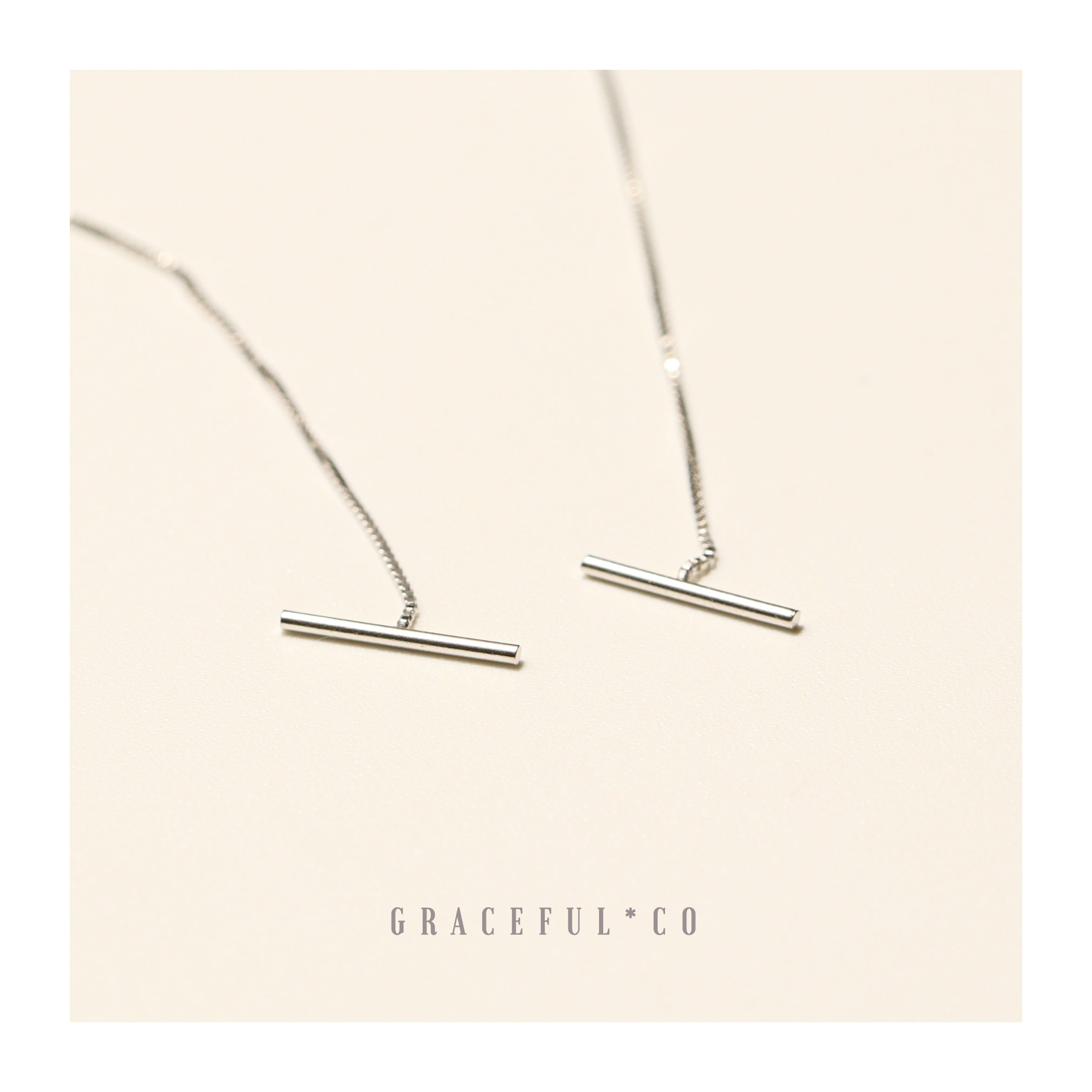 Tara Bar Threader Earrings - Gracefulandco