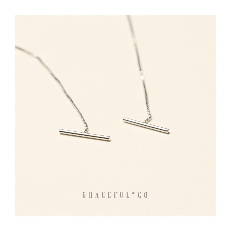 Tara Bar Threader Earrings - Gracefulandco