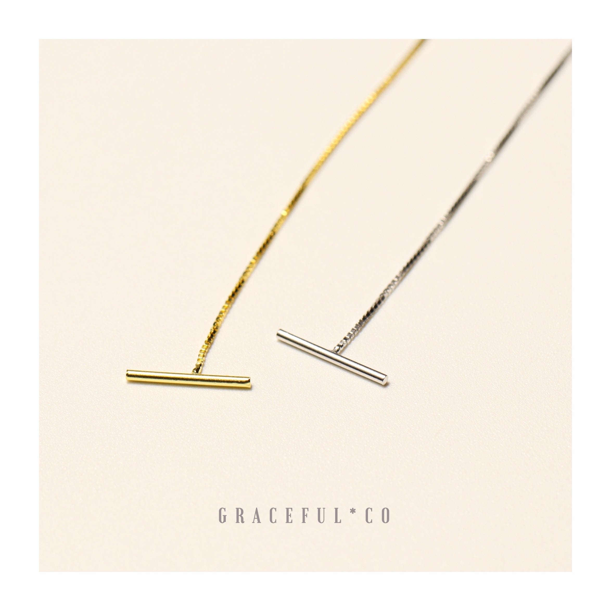 Tara Bar Threader Earrings - Gracefulandco