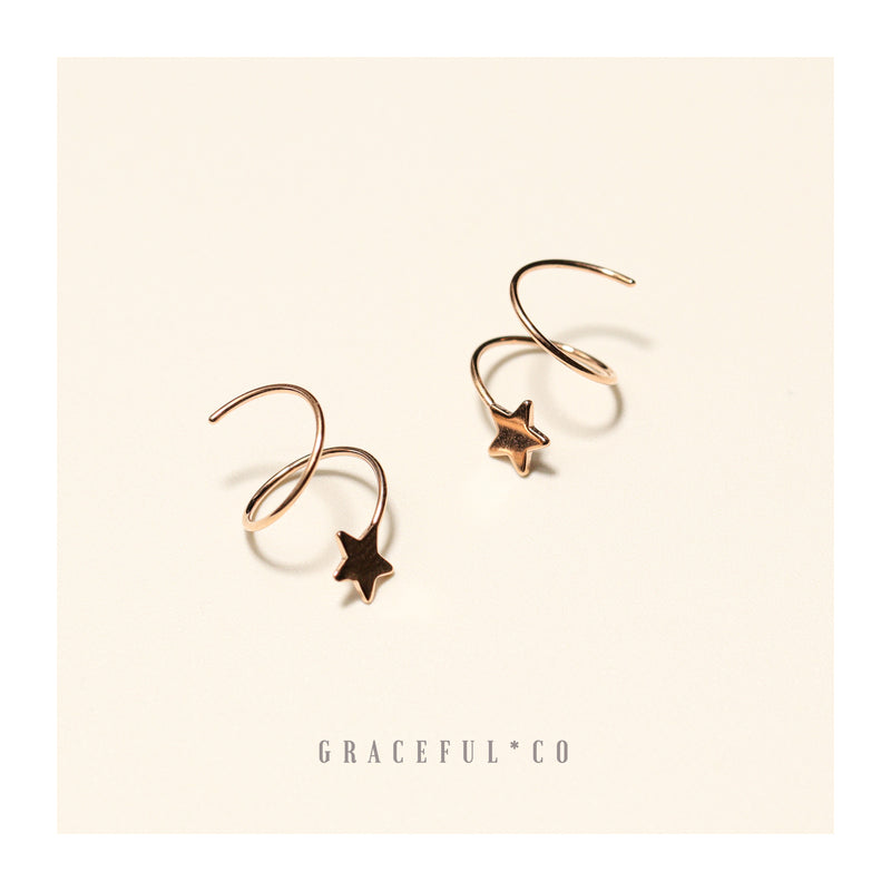 Starry Helix Ear Climber Earrings - Gracefulandco