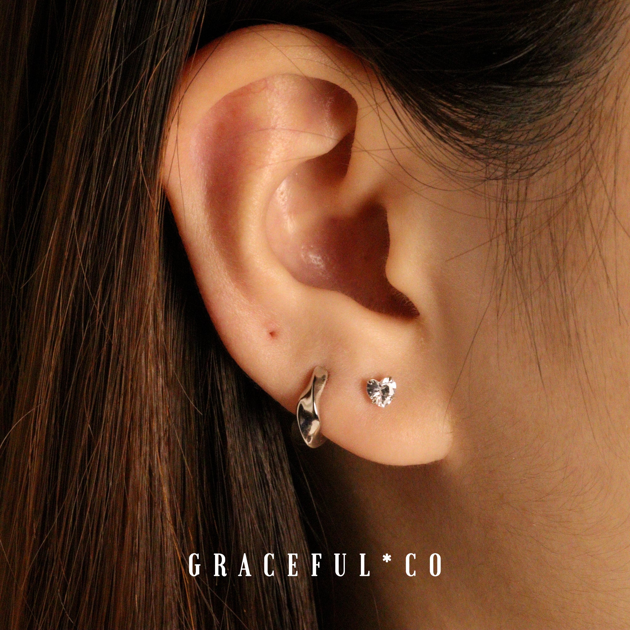 Diamond Love Stud Earrings - Gracefulandco