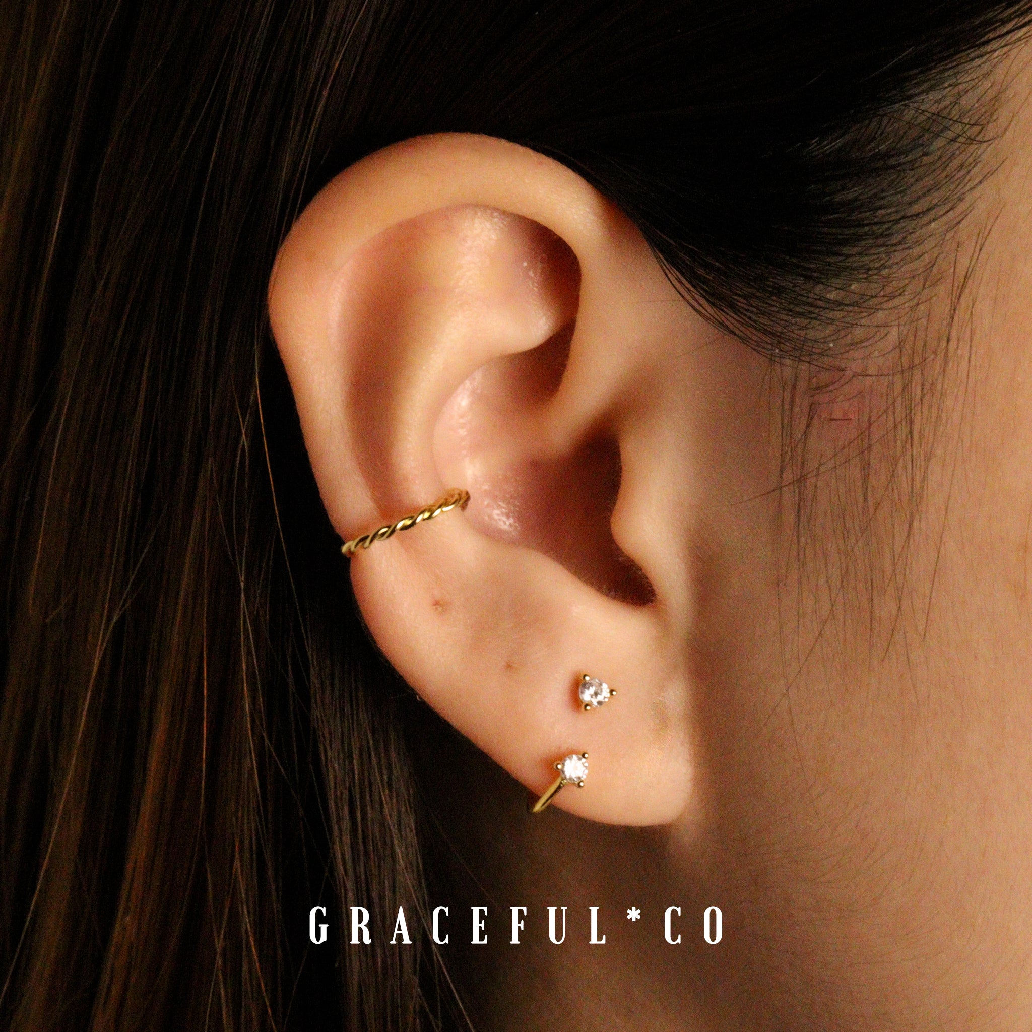 Victoria Twin Diamond Ear Jacket Earrings