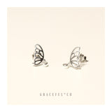 Karen Diamond Butterfly Stud Earrings