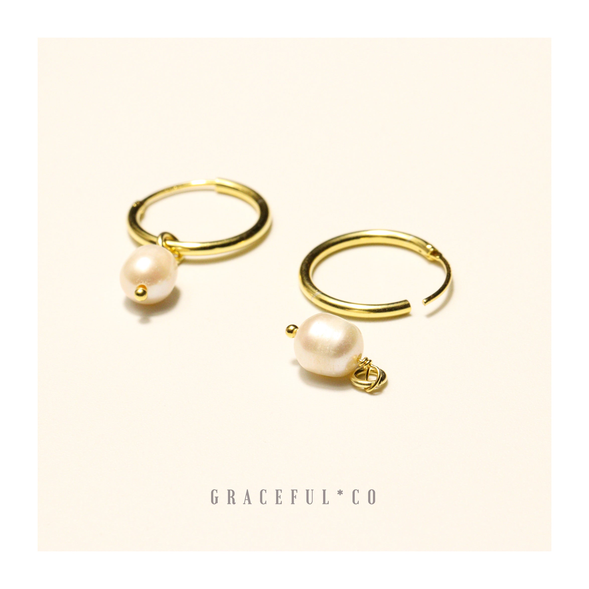 2in1 Baroque Pearl Endless Hoop Earrings - Gracefulandco