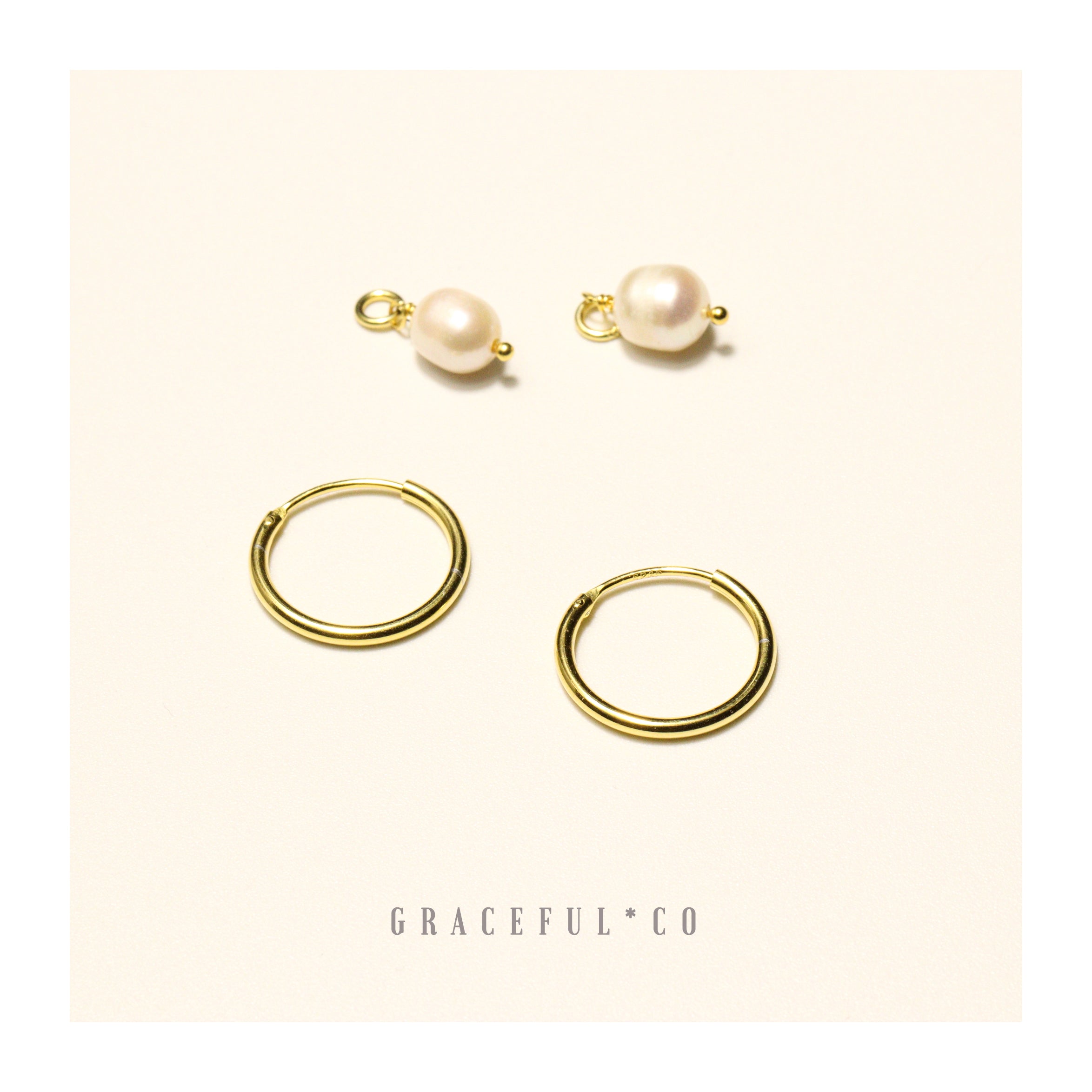 2in1 Baroque Pearl Endless Hoop Earrings - Gracefulandco