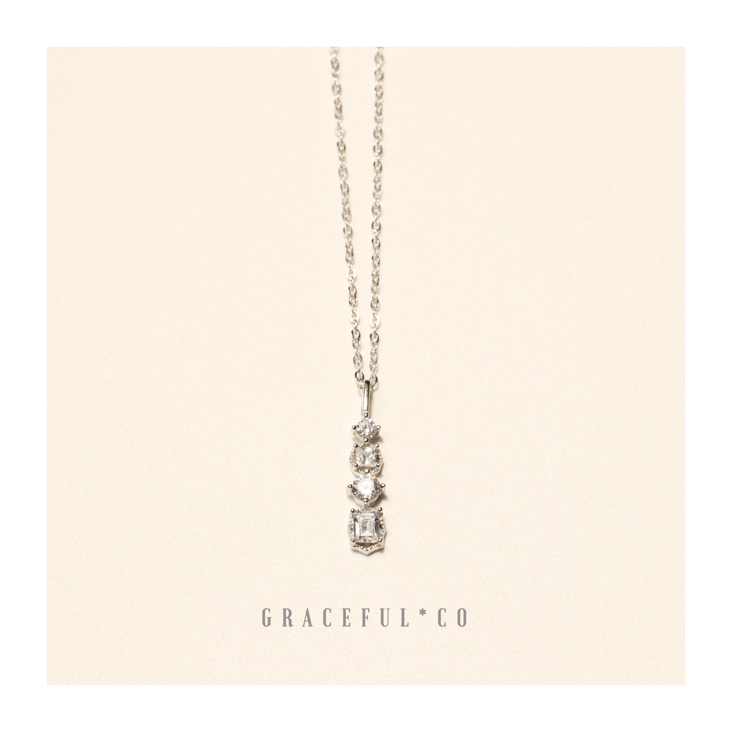 Marquise Diamond Bar Necklace