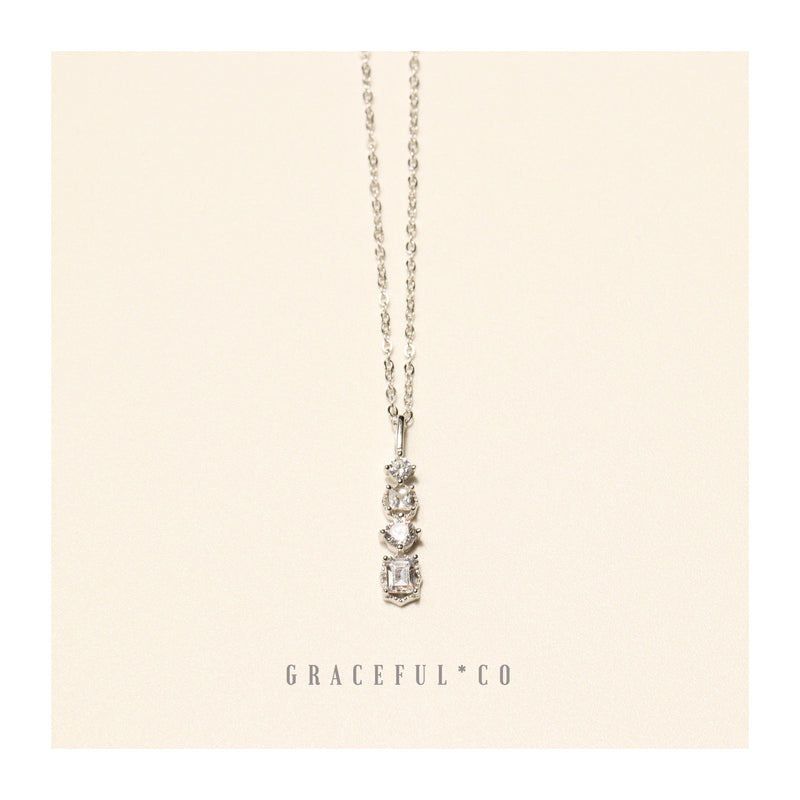 Marquise Diamond Bar Necklace