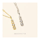 Marquise Diamond Bar Necklace