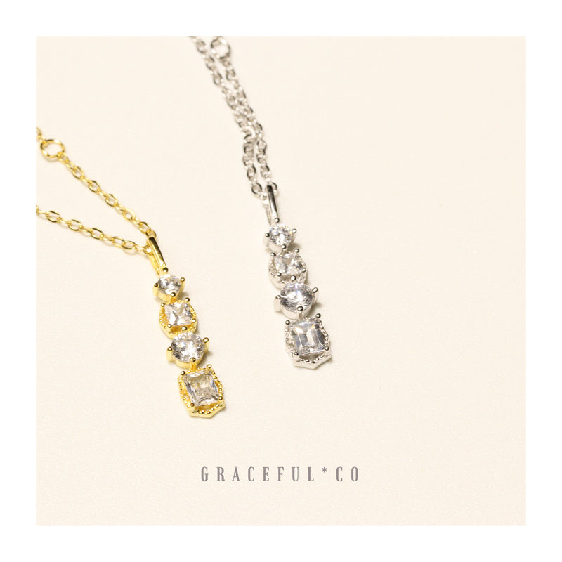 Marquise Diamond Bar Necklace