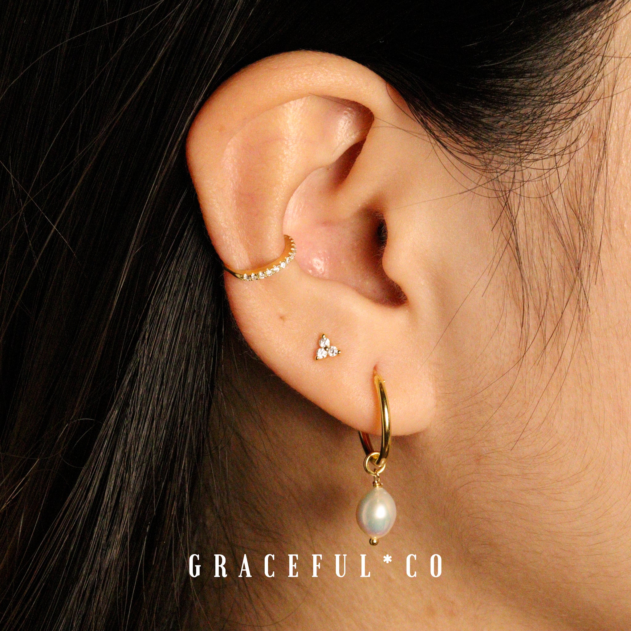 Trio Lucky Clover Stud Earrings - Gracefulandco