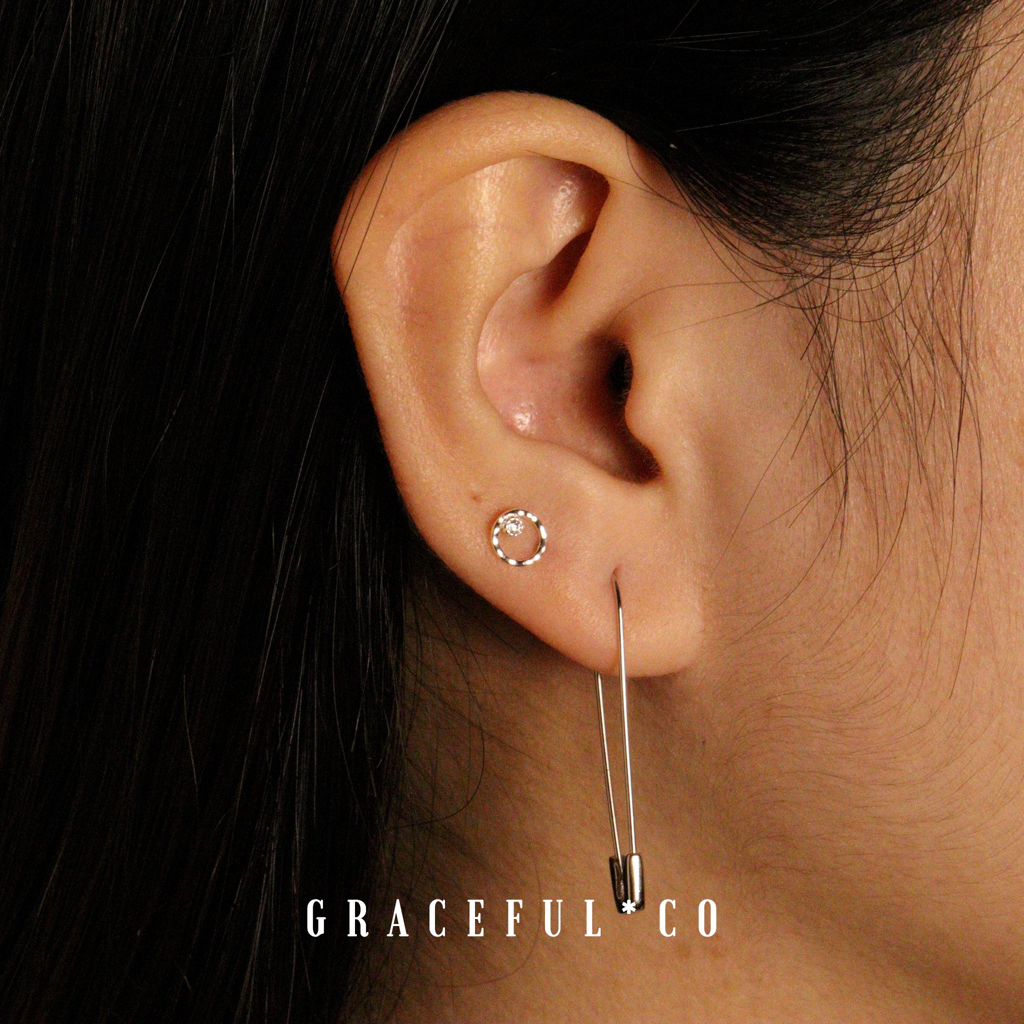 Safety Pin Dangle Earrings - Gracefulandco