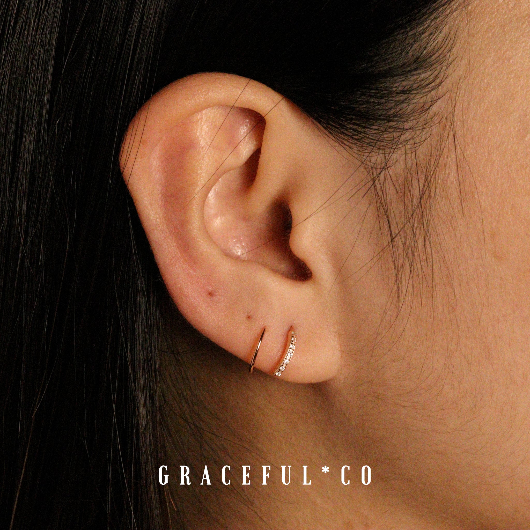 Classic Pave Ear Climber Earrings - Gracefulandco