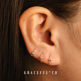 Tiny Cute Ball Hoop Earrings - Gracefulandco