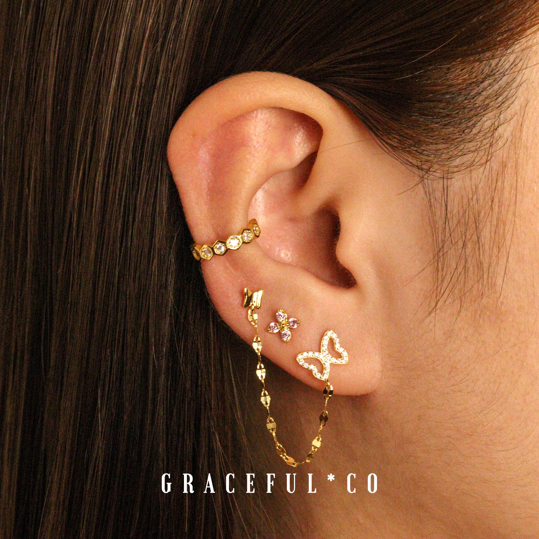 Aurelia Honeycomb Ear Cuffs