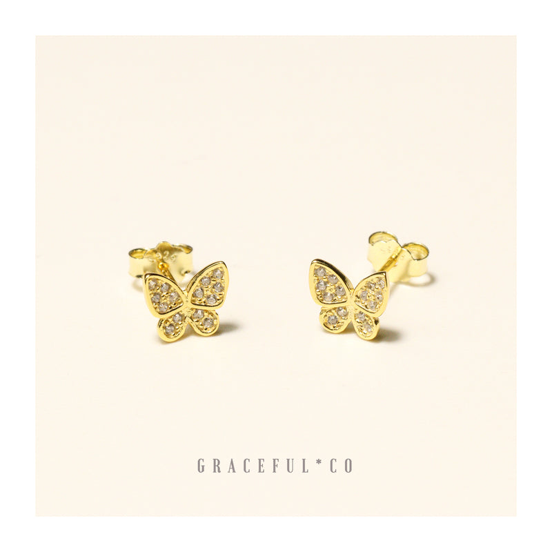 Fairy Butterfly Stud Earrings