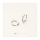 Baguette Pave Huggie Earrings - Gracefulandco