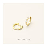 Baguette Pave Huggie Earrings - Gracefulandco