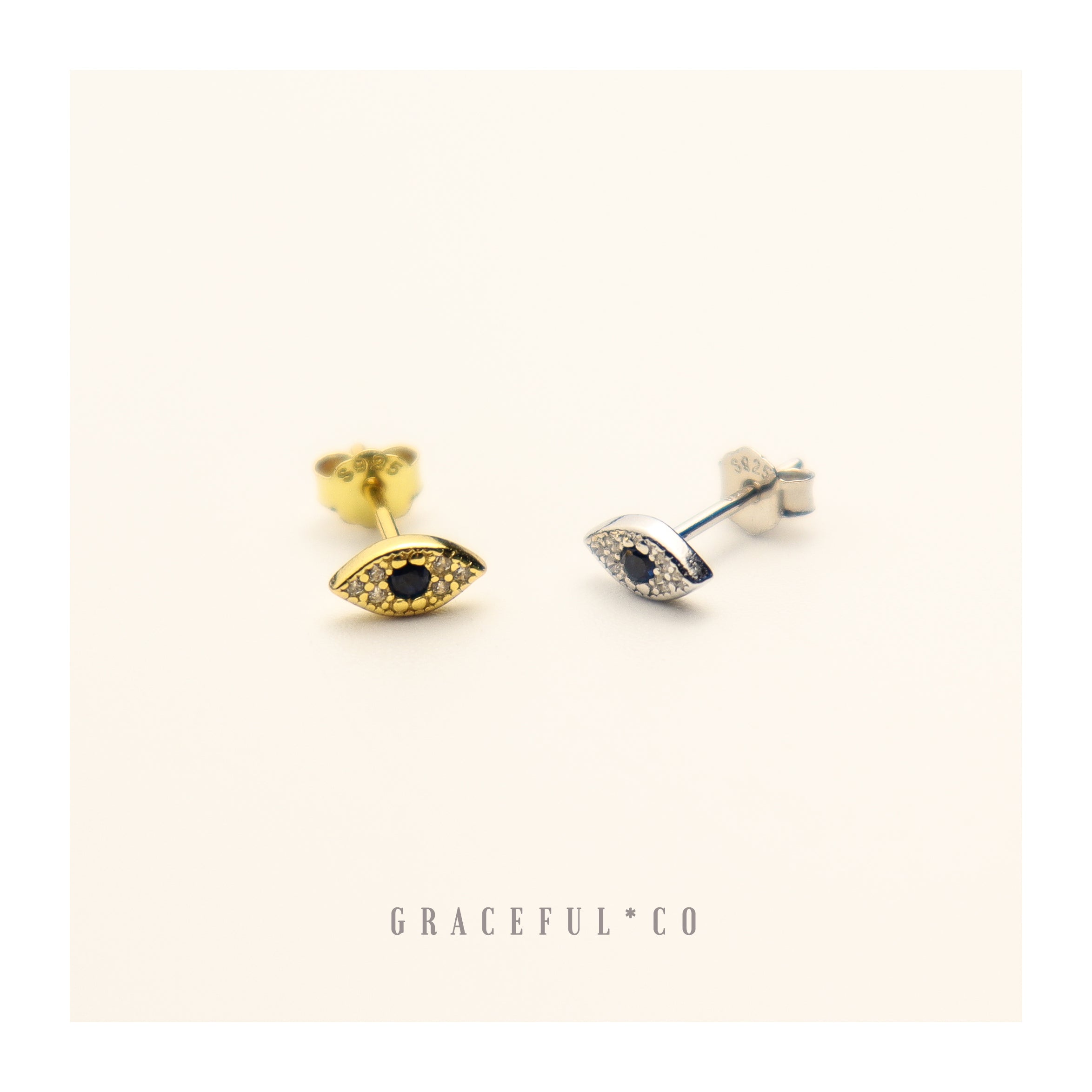 Evil Eye Stud Earrings - Gracefulandco