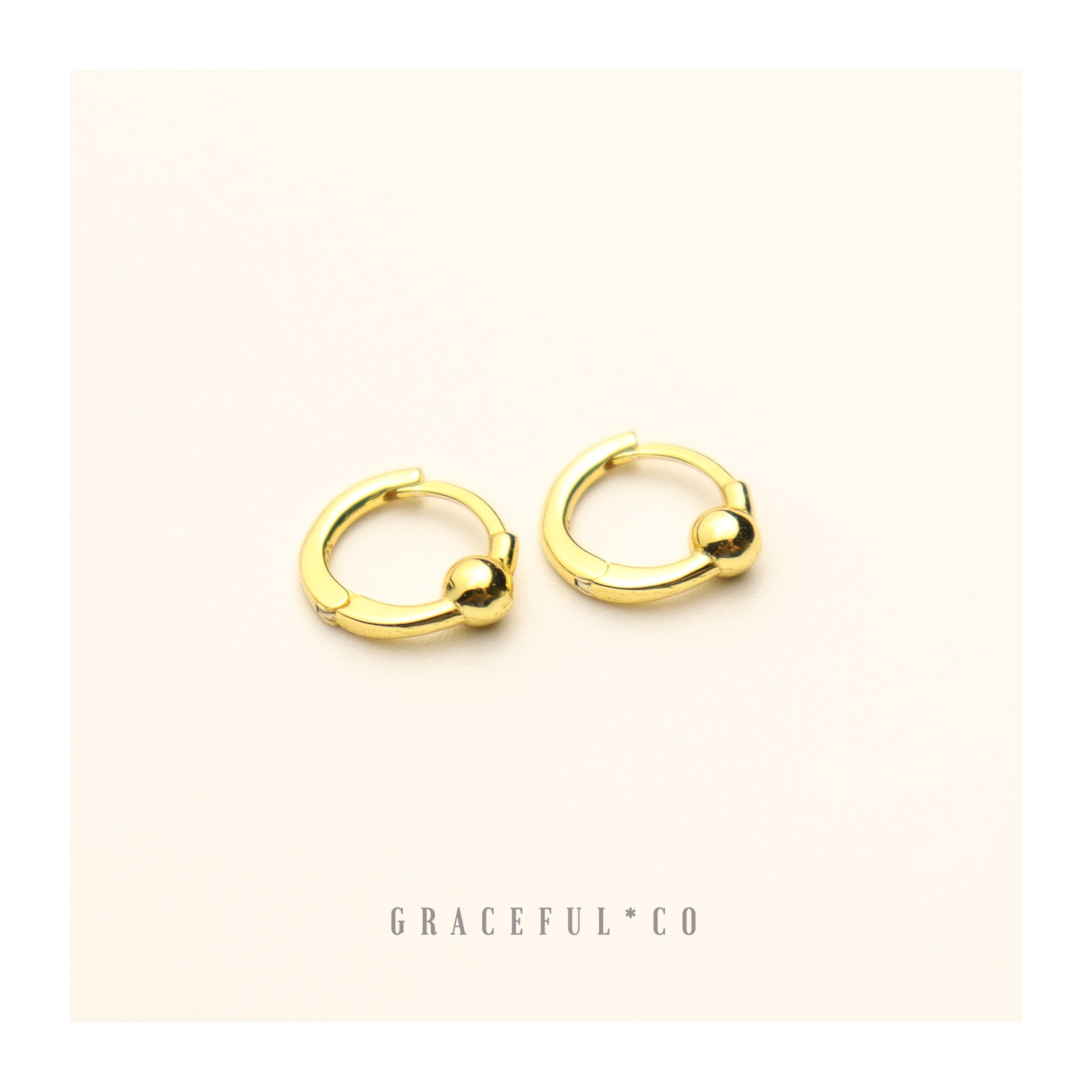 Dainty Ball Huggie Earrings - Gracefulandco