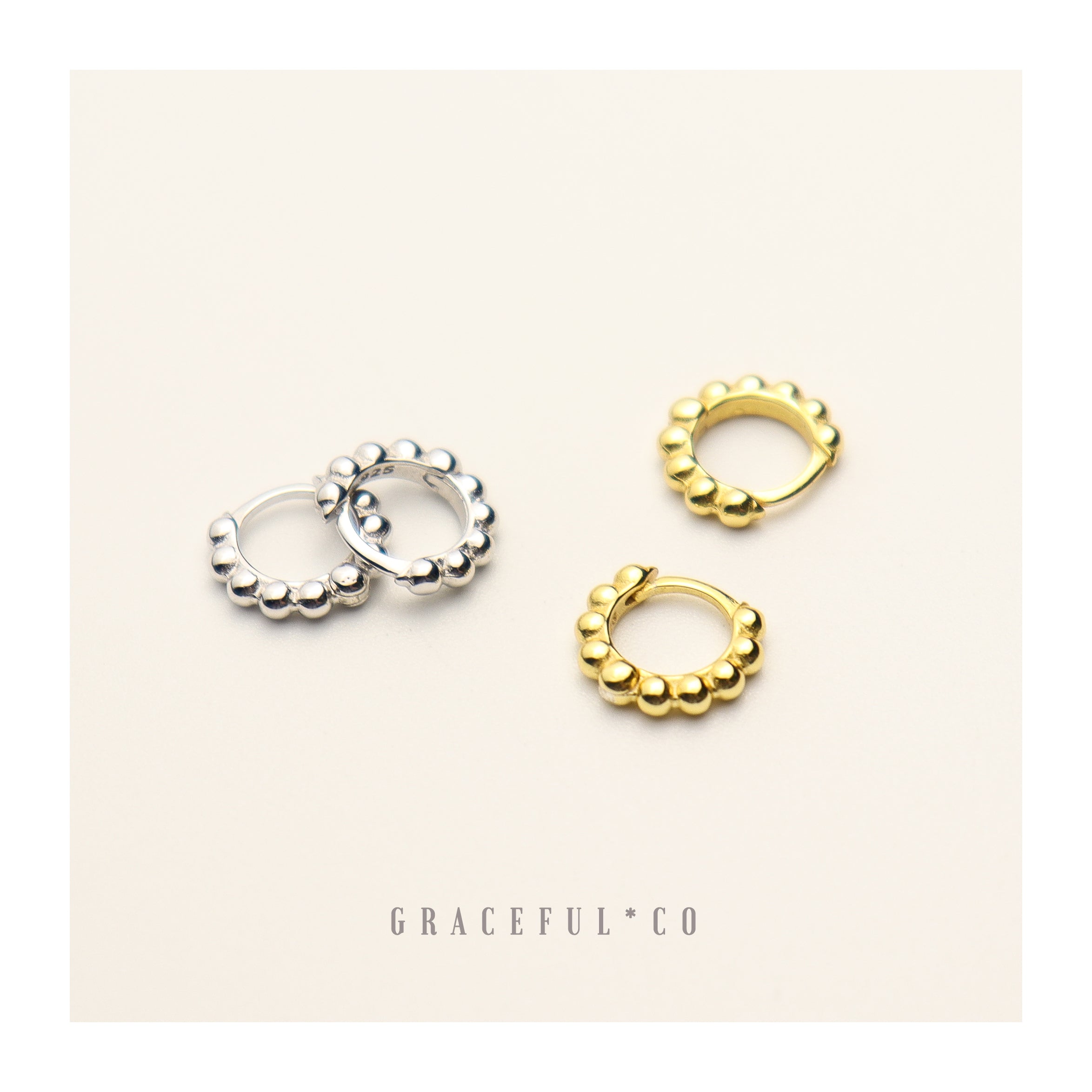 Petite Ball Huggie Earrings - Gracefulandco