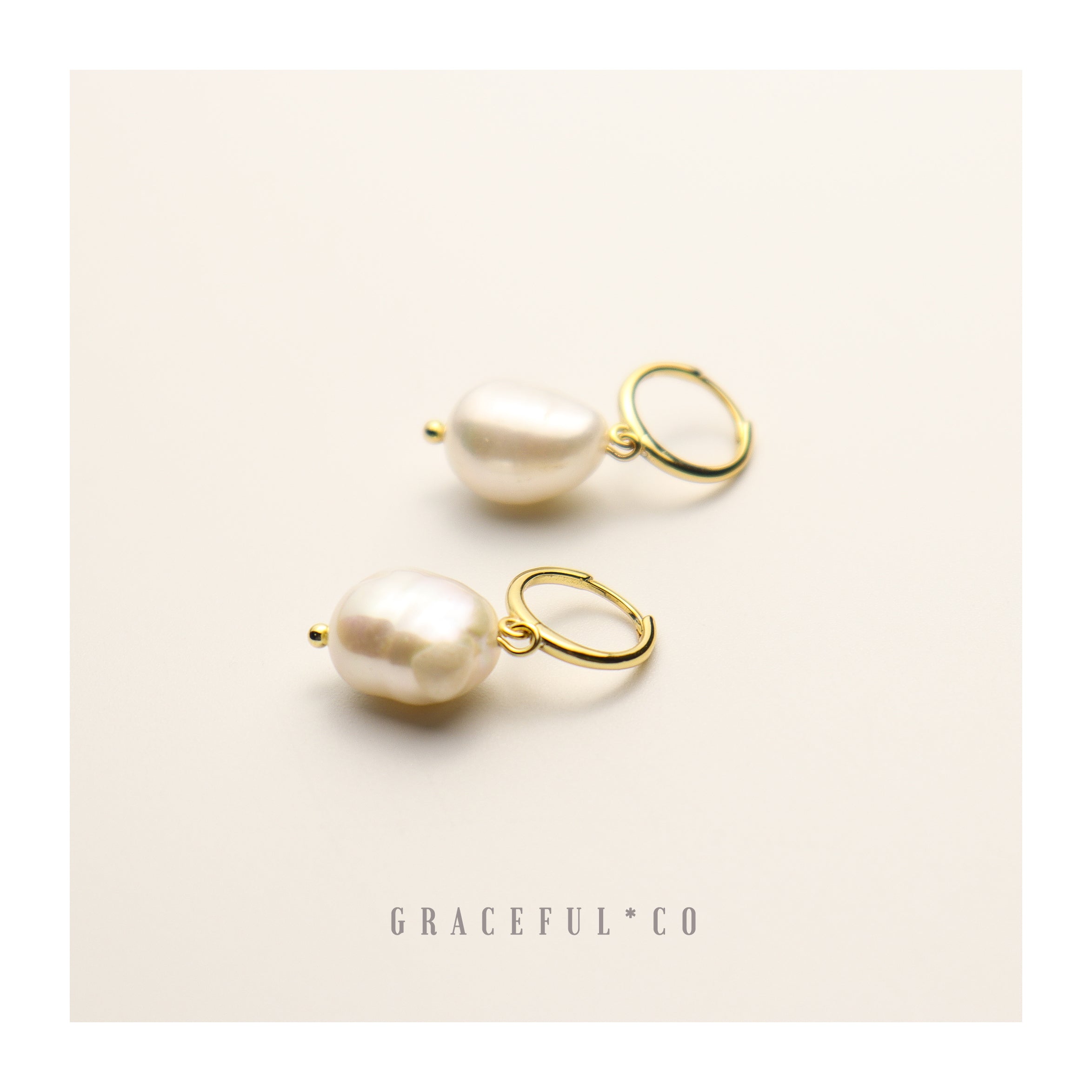 Baroque Fresh Water Pearl Hoop Earrings - Gracefulandco