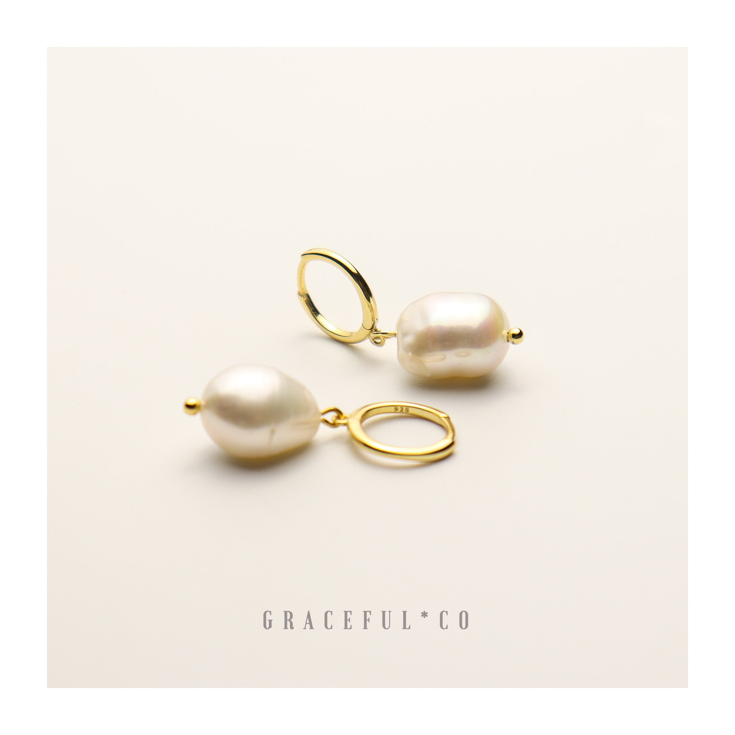 Baroque Fresh Water Pearl Hoop Earrings - Gracefulandco