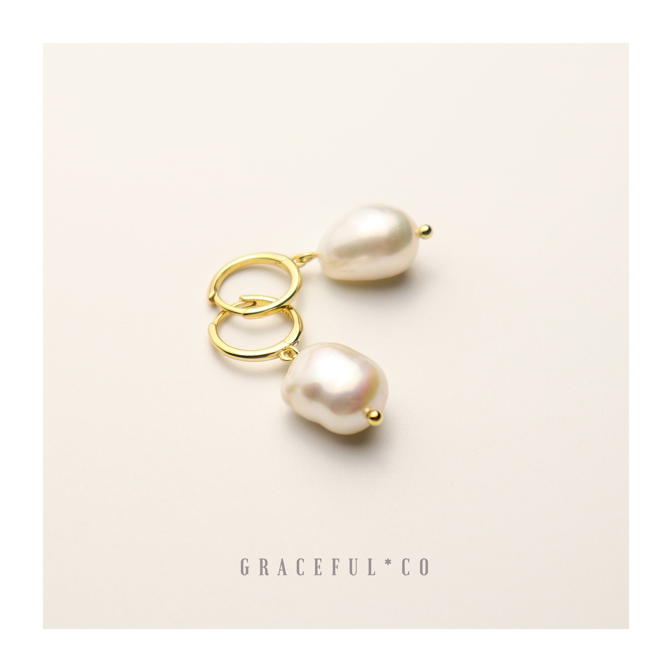 Baroque Fresh Water Pearl Hoop Earrings - Gracefulandco