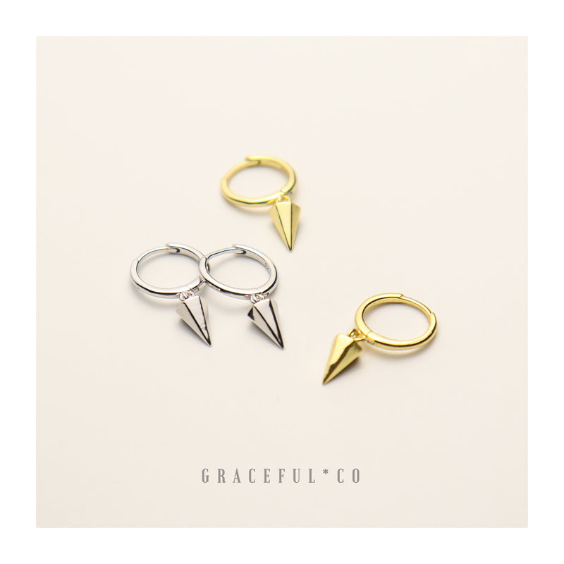 Spike Pyramid Hoop Earrings - Gracefulandco