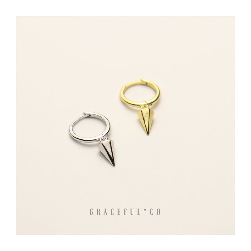 Spike Pyramid Hoop Earrings - Gracefulandco