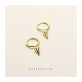 Spike Pyramid Hoop Earrings - Gracefulandco