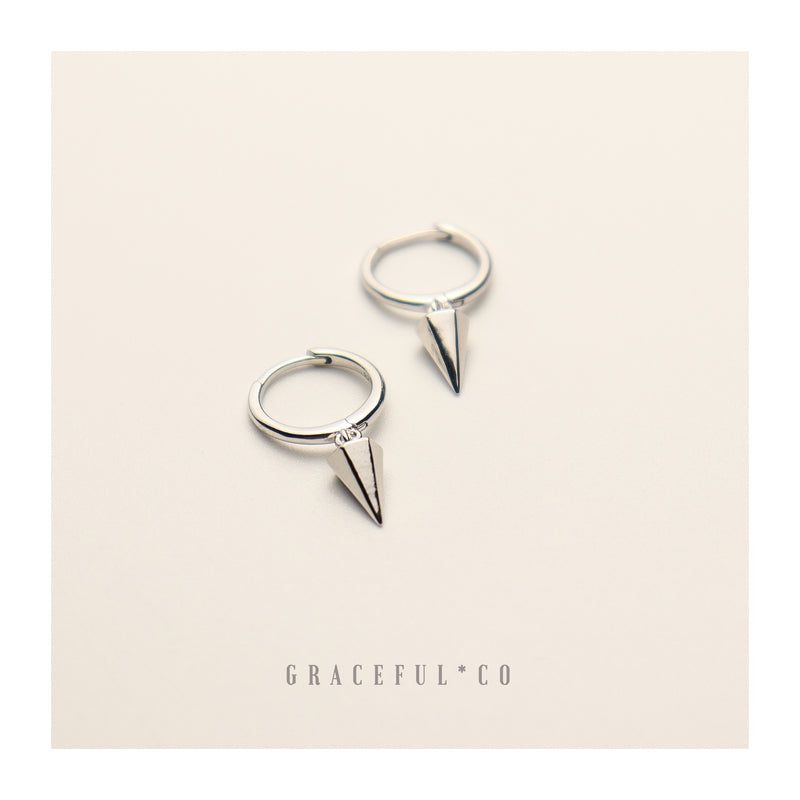 Spike Pyramid Hoop Earrings - Gracefulandco