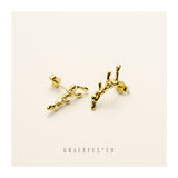 Luxe Antlers Stud Earrings - Gracefulandco