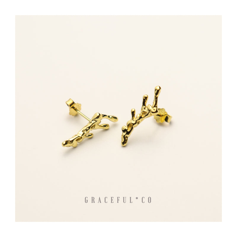 Luxe Antlers Stud Earrings - Gracefulandco