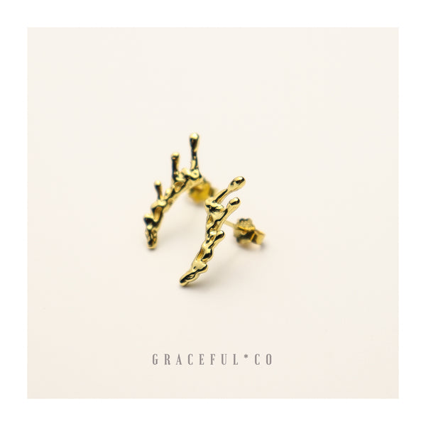 Luxe Antlers Stud Earrings - Gracefulandco