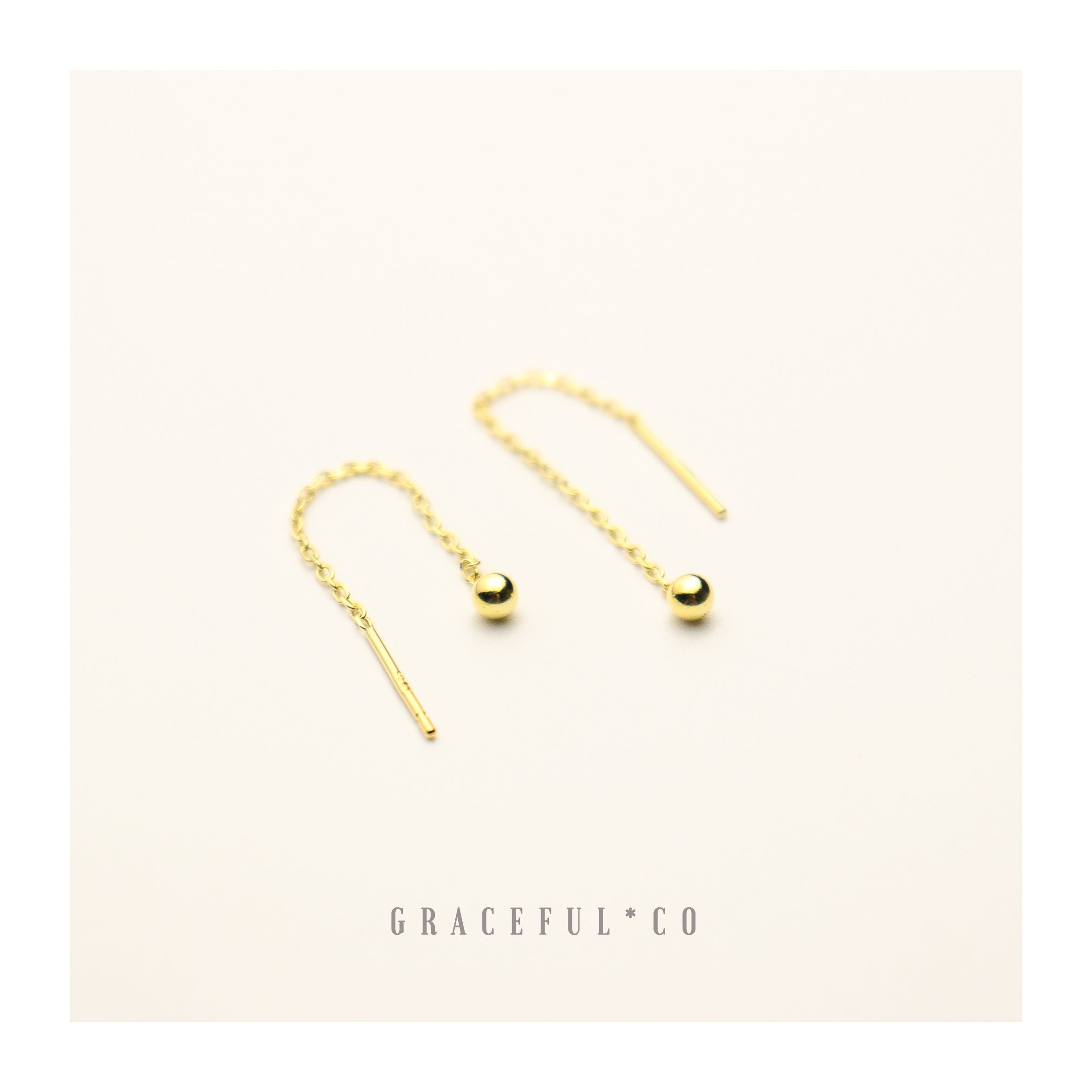 Mini Ball Threader Earrings - Gracefulandco