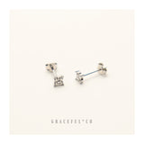 Tiny Lucky Clover Stud Earrings - Gracefulandco