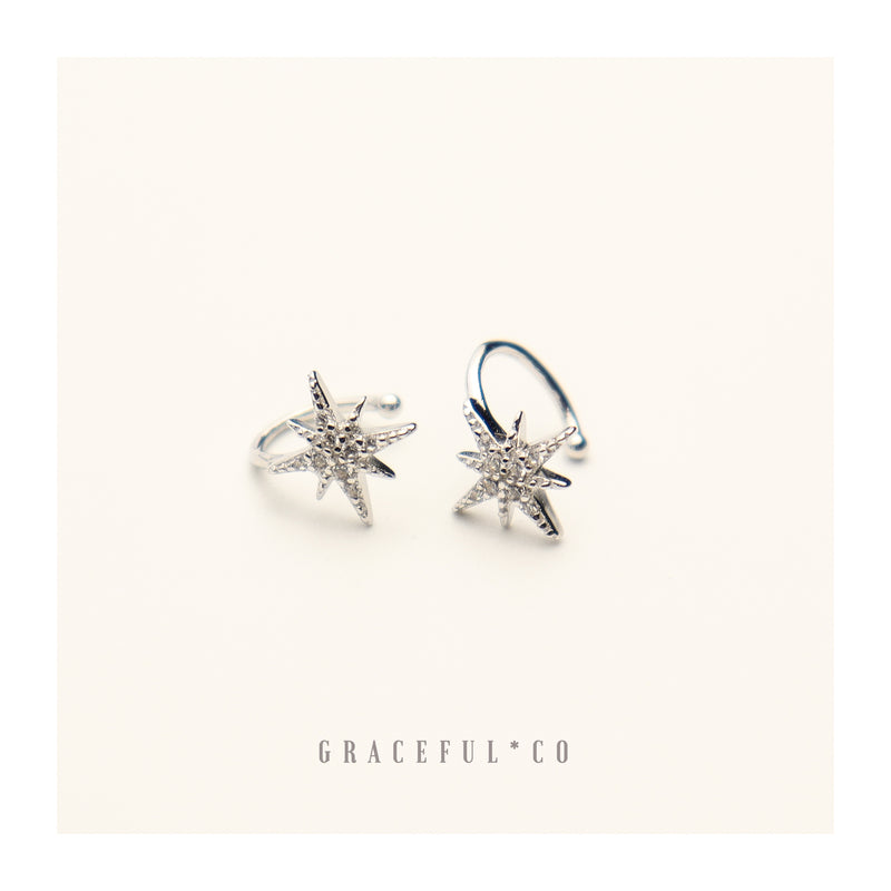 Mini Starburst Ear Cuffs - Gracefulandco