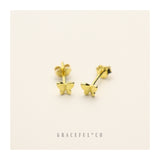 Mini Butterfly Stud Earrings - Gracefulandco