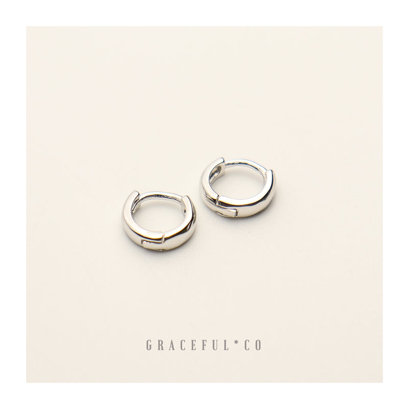 Tiny Bold Huggie Hoop Earrings - Gracefulandco