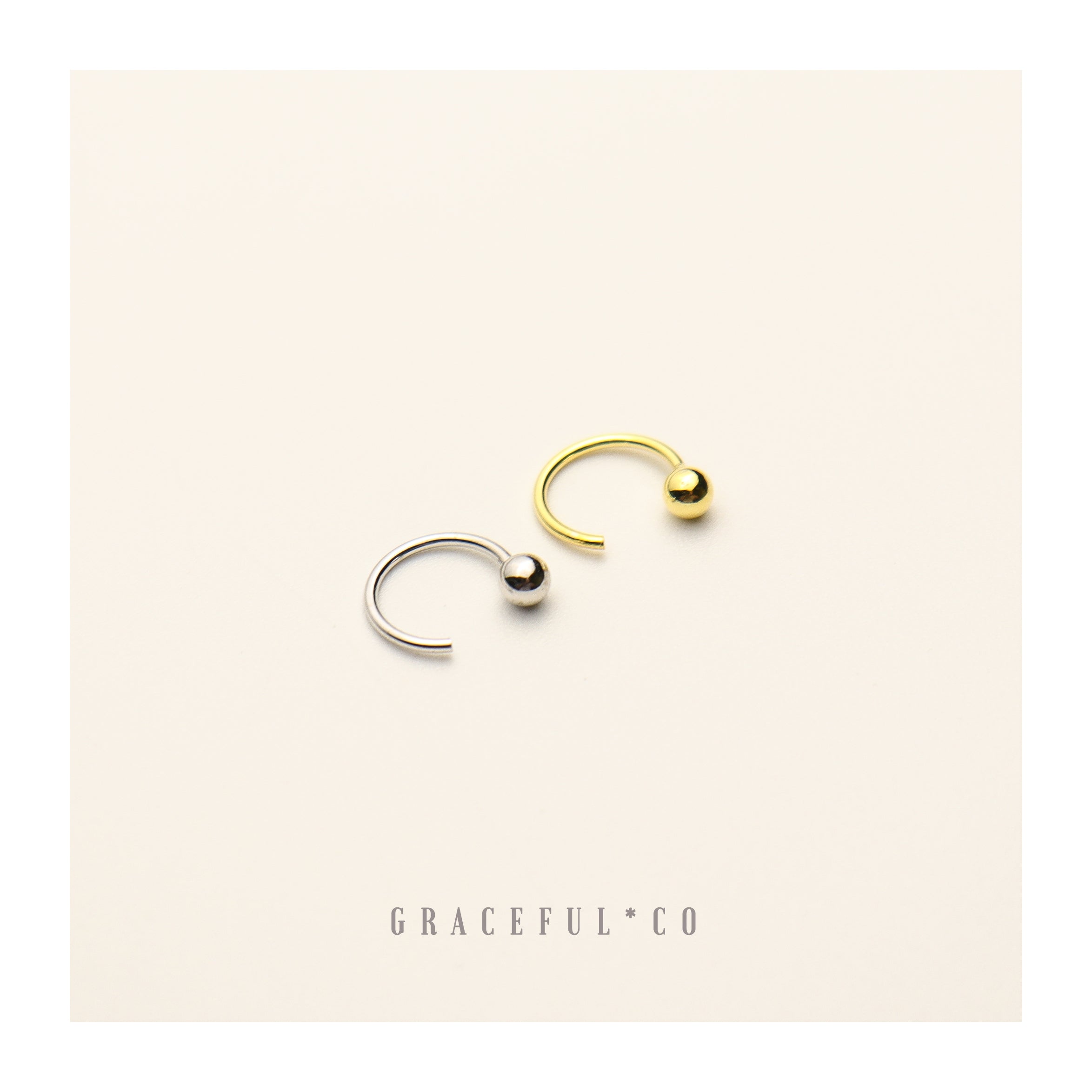 Tiny Ball Huggie Hoop Earrings - Gracefulandco