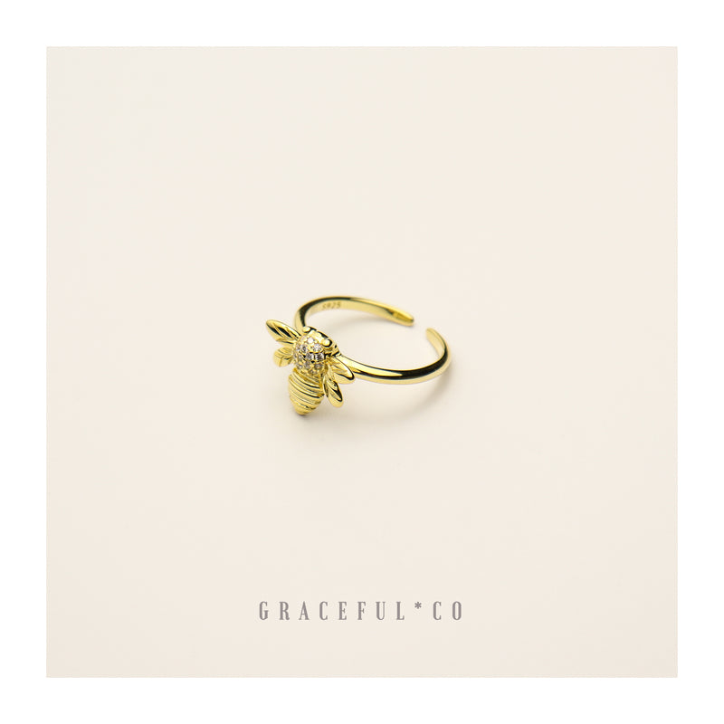 Luxe Honey Bee Ring - Gracefulandco