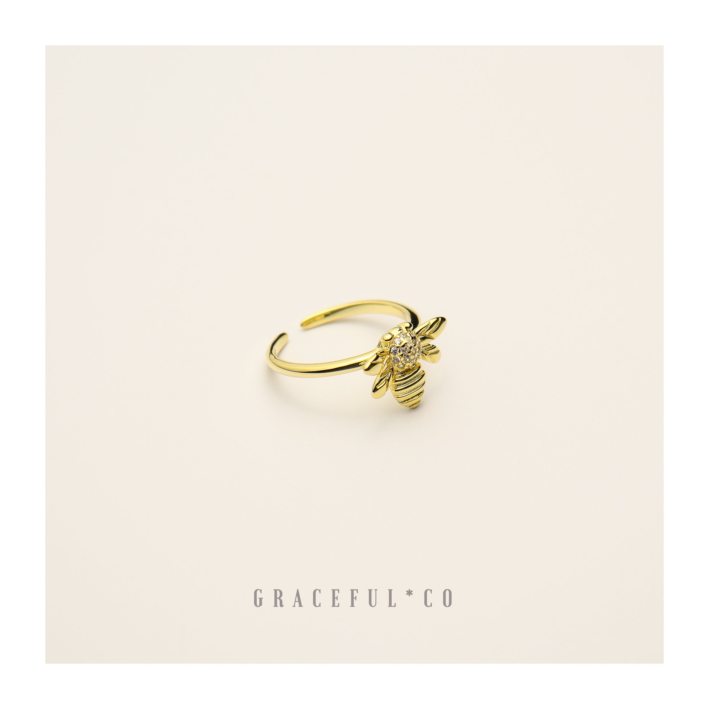 Luxe Honey Bee Ring - Gracefulandco