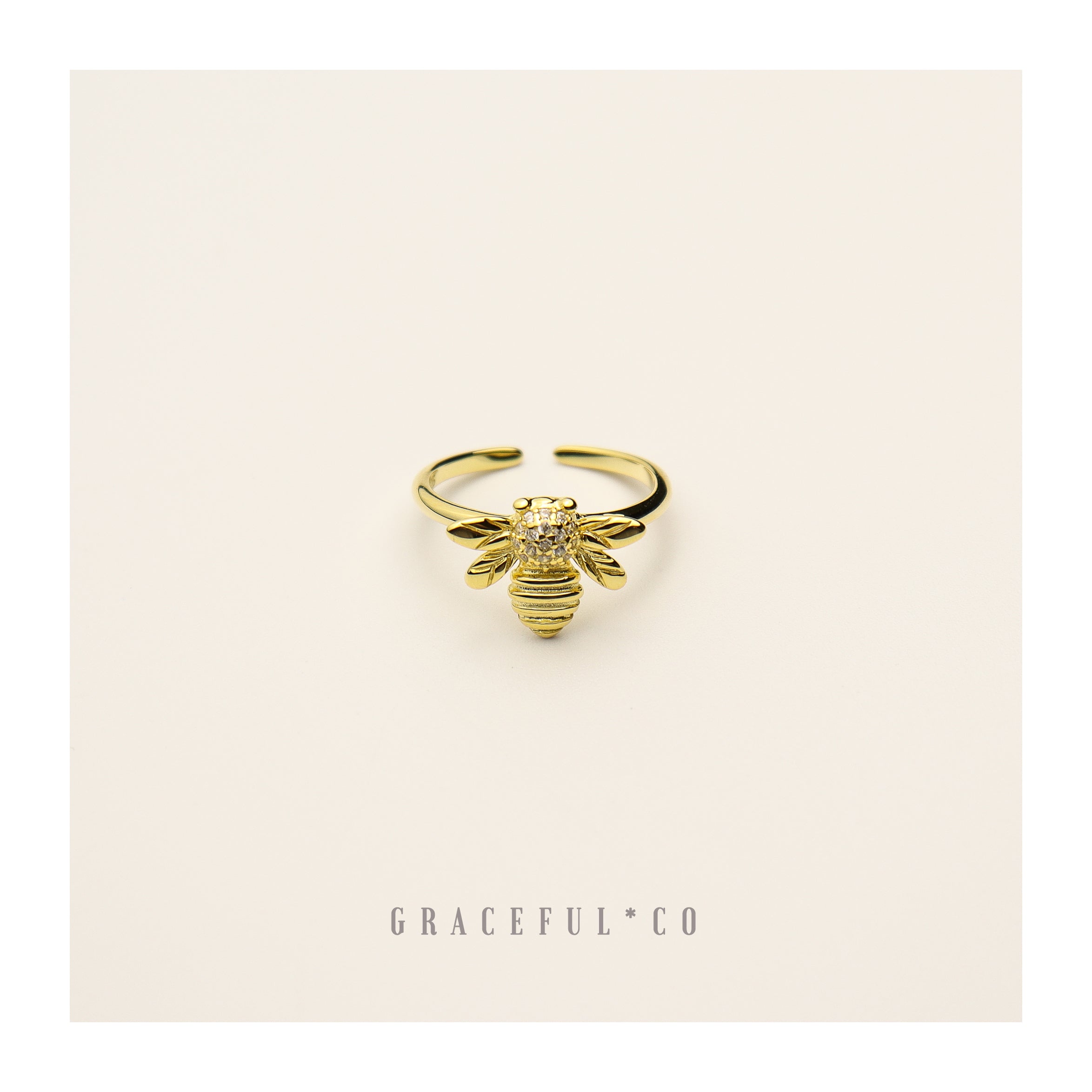 Luxe Honey Bee Ring - Gracefulandco