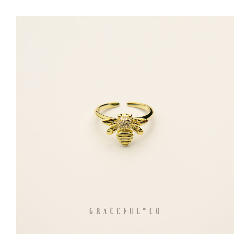 Luxe Honey Bee Ring - Gracefulandco