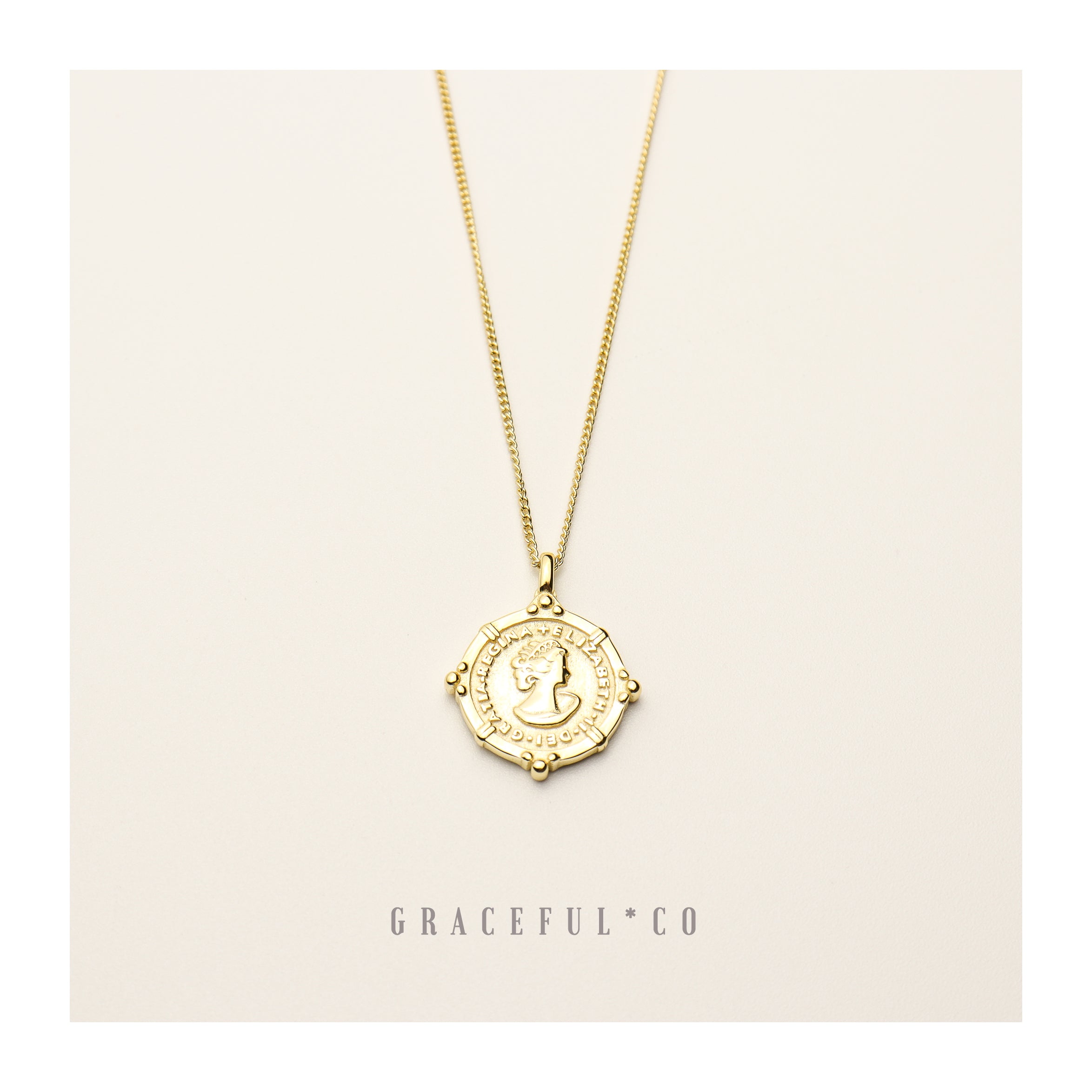 Queen Elizabeth ii Coin Necklace - Gracefulandco