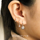 Minimalist Diamond Shape Hoop Earrings - Gracefulandco